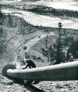 Trans Mountain Welder near-Jasper 1953