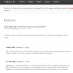 reorder favourites on tesla