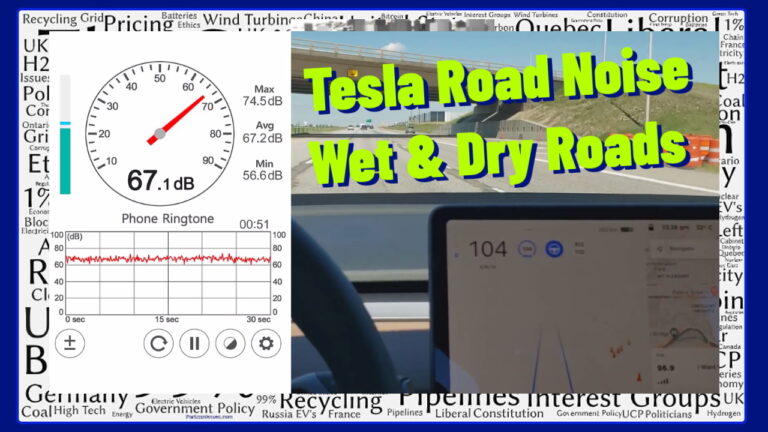 Tesla Road Noise on Wet and Dry Roads